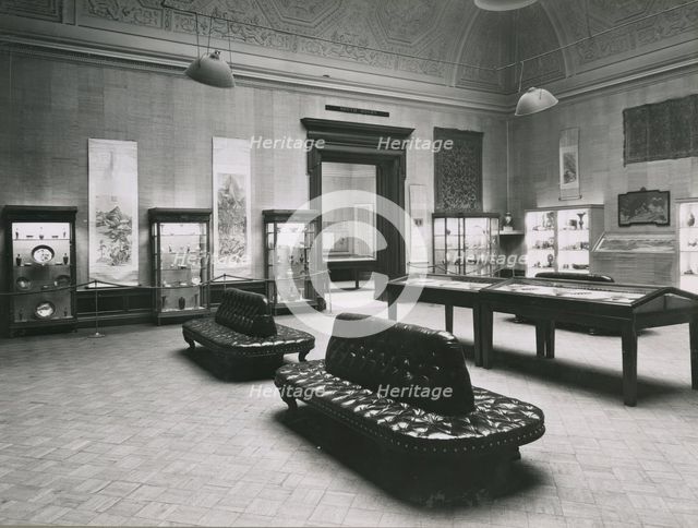 Gallery views of the 'International Exhibition of Chinese Art' held at the Royal Academy, 1935. Creator: Unknown.