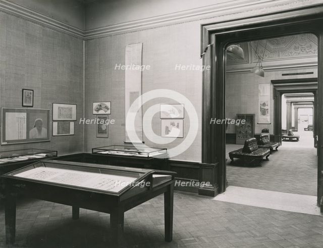 Gallery views of the 'International Exhibition of Chinese Art' held at the Royal Academy, 1935. Creator: Unknown.