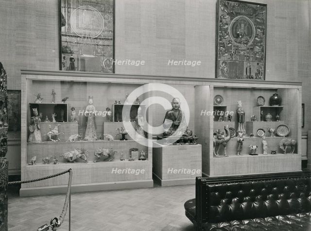 Gallery views of the 'International Exhibition of Chinese Art' held at the Royal Academy, 1935. Creator: Unknown.