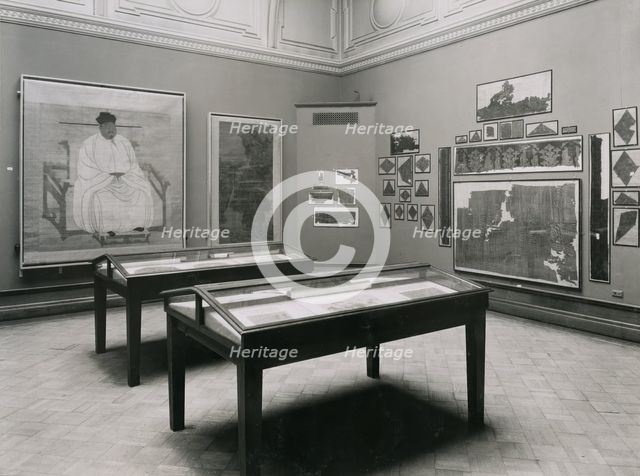 Gallery views of the 'International Exhibition of Chinese Art' held at the Royal Academy, 1935. Creator: Unknown.