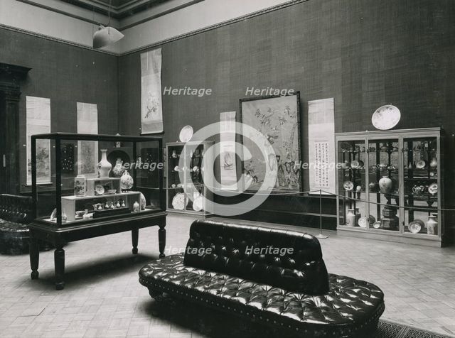 Gallery views of the 'International Exhibition of Chinese Art' held at the Royal Academy, 1935. Creator: Unknown.