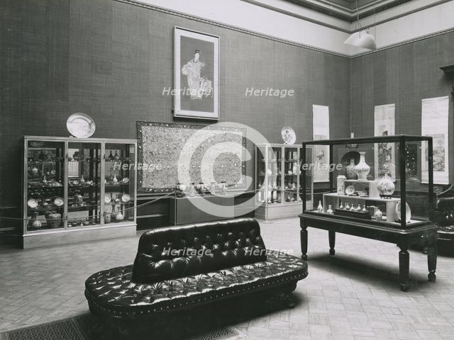 Gallery views of the 'International Exhibition of Chinese Art' held at the Royal Academy, 1935. Creator: Unknown.