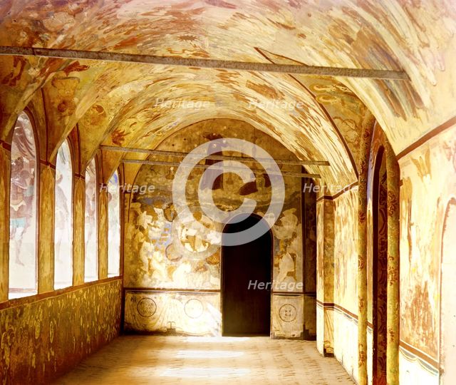Gallery in the Church of the Resurrection of Christ, Rostov Velikii, 1911. Creator: Sergey Mikhaylovich Prokudin-Gorsky.