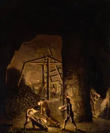 Gallery in Falun Copper Mine, c18th century. Creator: Per Hillestrom