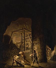 Gallery in Falun Copper Mine, c18th century. Creator: Per Hillestrom
