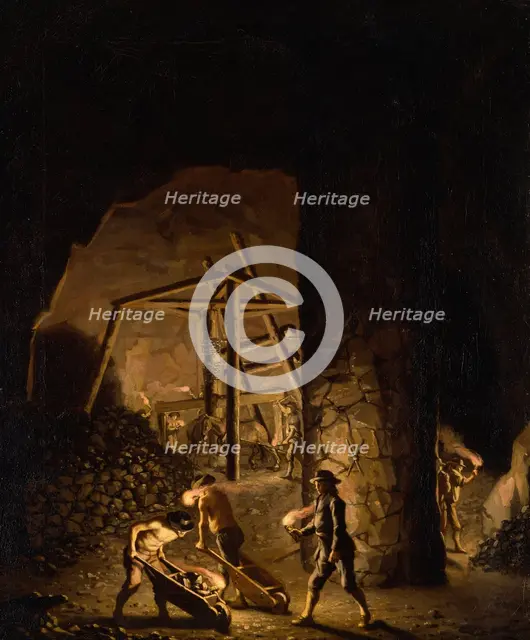 Gallery in Falun Copper Mine, c18th century. Creator: Per Hillestrom.