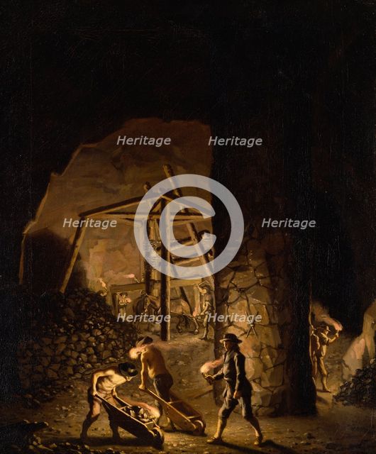 Gallery in Falun Copper Mine, c18th century. Creator: Per Hillestrom.