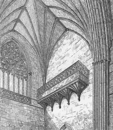 Gallery, North Transept. Exeter Cathedral 1847 . Creator: George Truefitt