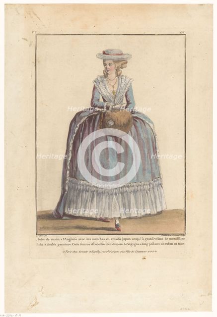 Gallery of French Fashions and Costumes, 1782, rr. 238: Morning dress to the English (...), 1782. Creator: Wossinik.