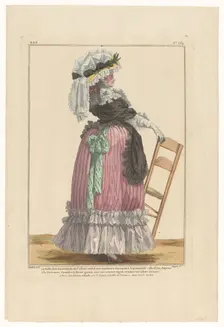 Gallery of French Fashions and Costumes, 1785, aaa. 284: Beauty in uncertainty (...), 1785. Creator: Nicolas Dupin