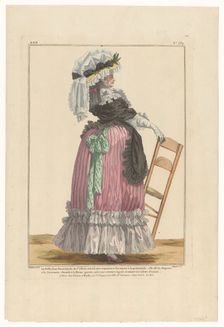 Gallery of French Fashions and Costumes, 1785, aaa. 284: Beauty in uncertainty (...), 1785. Creator: Nicolas Dupin