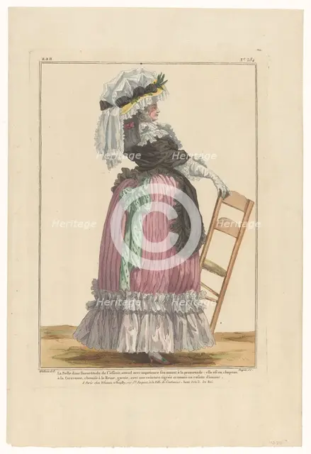 Gallery of French Fashions and Costumes, 1785, aaa. 284: Beauty in uncertainty (...), 1785. Creator: Nicolas Dupin.