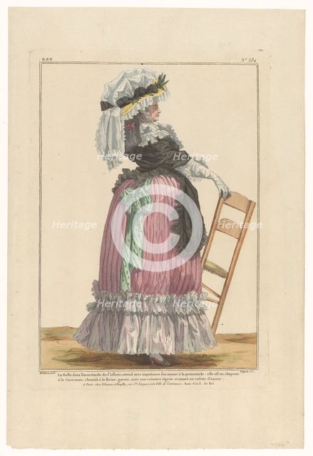 Gallery of French Fashions and Costumes, 1785, aaa. 284: Beauty in uncertainty (...), 1785. Creator: Nicolas Dupin.