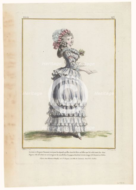 Gallery of French Fashions and Costumes, 1785, aaa. 285: The beautiful and elegant Suzan (...), 1785 Creator: Pierre-Charles Baquoy.