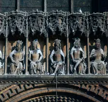 Gallery of Kings in Lincoln Cathedral, 14th century
