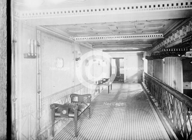 Gallery of Roman Bath on "IMPERATOR", between c1910 and c1915. Creator: Bain News Service.