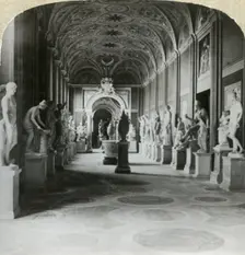 Gallery of statues in the Vatican c1909. Creator: Unknown