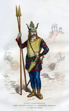 Gallic chief before the Roman conquest of Gaul, 1st century BC (1882-1884).Artist: A Tauxier