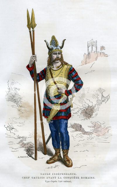 Gallic chief before the Roman conquest of Gaul, 1st century BC (1882-1884).Artist: A Tauxier