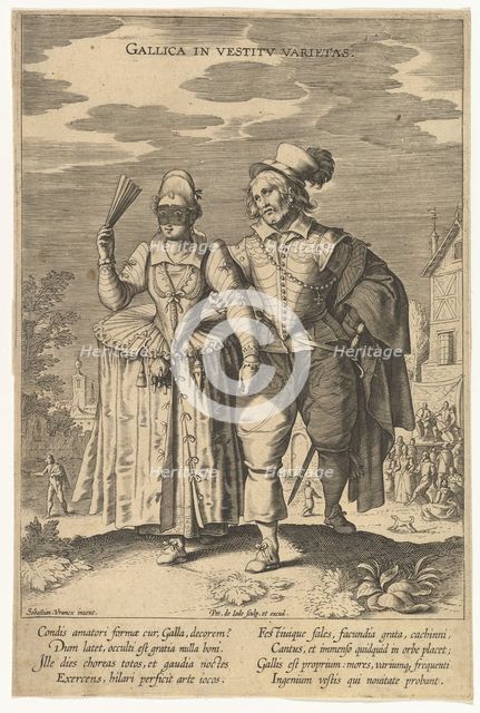 Gallica in Vestitu Varietas, from Fashions of Different Nations.n.d. Creator: Pieter de Jode I.