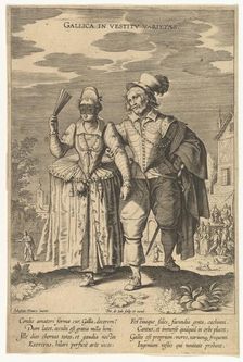 Gallica in Vestitu Varietas, from Fashions of Different Nations.n.d. Creator: Pieter de Jode I