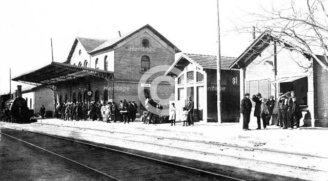 Gallur North Station, province of Zaragoza, 1910.