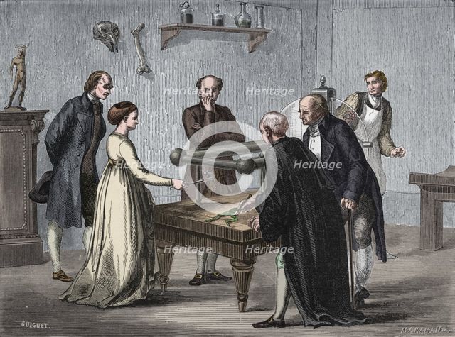 Galvani's discovery, 1780 (1894). Artist: Unknown.