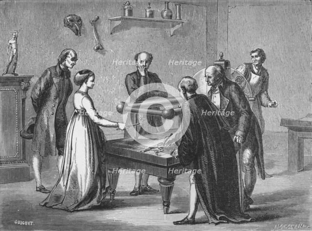 Galvani's discovery, 1780 (1894). Artist: Unknown.