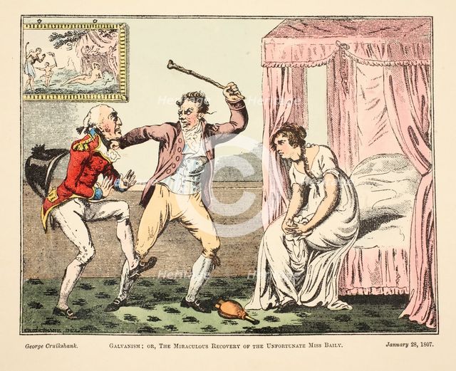 Galvanism; or the Miraculous Recovery of the Unfortnate Miss Baily, 1807.