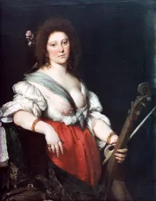 Gamba Player c1635. Artist: Bernardo Strozzi
