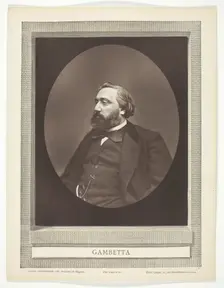 Gambetta, c. 1876. Creator: Etienne Carjat