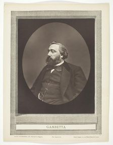 Gambetta, c. 1876. Creator: Etienne Carjat