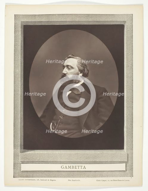 Gambetta, c. 1876. Creator: Etienne Carjat.