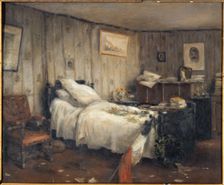 Gambetta's mortuary chamber, in his villa in Les Jardies, Ville-d'Avray, January 1883. Creator: Orens Denizard