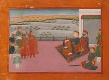 Gambhir Singh Receiving Gulabani, c1775. Creator: Unknown