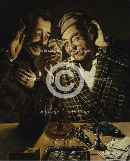Gamblers by candlelight.