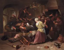 Gamblers Quarreling, c1665. Creator: Jan Steen