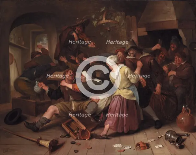 Gamblers Quarreling, c1665. Creator: Jan Steen.