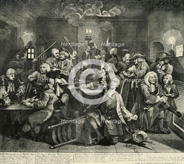 'Gambling at White's Club', 1734, (1925). Creator: William Radclyffe.