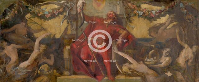 Gambrinus - Study for the Decorative Panel, 1875-1884. Creator: Hans Makart.