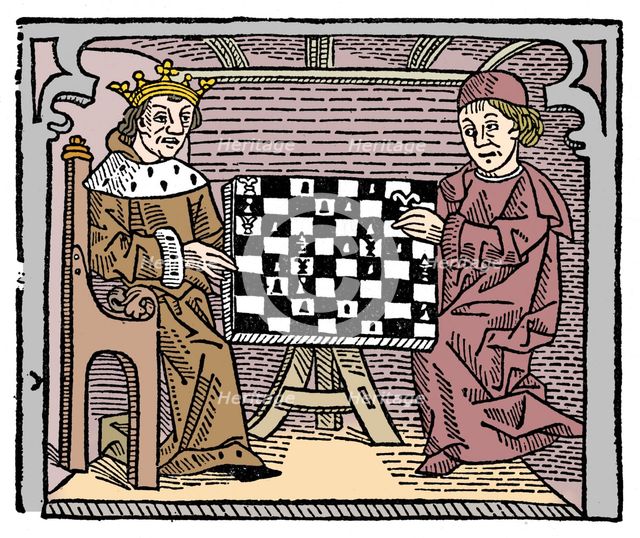 Game and play of chess, 1474 (1956). Artist: Unknown.