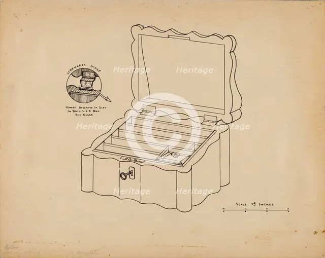 Game Box (For Poker Chips), c. 1939. Creator: Francis Law Durand.