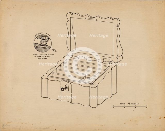 Game Box (For Poker Chips), c. 1939. Creator: Francis Law Durand.
