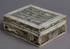 Game Box, French, 15th-16th century. Creator: Unknown