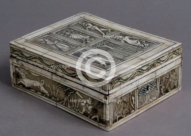 Game Box, French, 15th-16th century. Creator: Unknown.