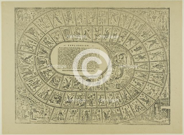 Game of the Goose, 1909. Creator: José Guadalupe Posada.