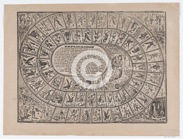 Game of the Goose, ca. 1900-1910., ca. 1900-1910. Creator: José Guadalupe Posada.