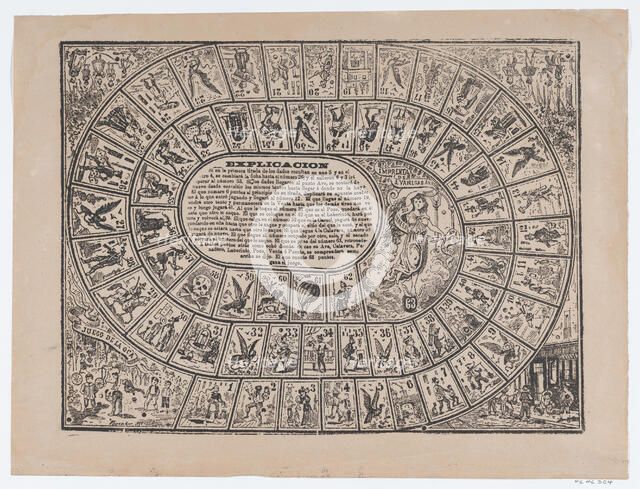 Game of the Goose, ca. 1900-1910., ca. 1900-1910. Creator: José Guadalupe Posada.