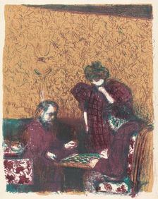 Game of Checkers (La partie de dames), 1897/1898 (published 1899). Creator: Edouard Vuillard