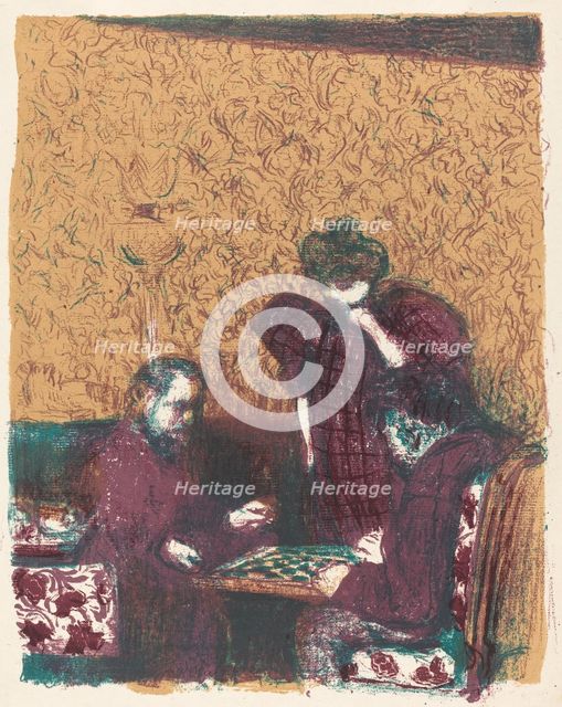 Game of Checkers (La partie de dames), 1897/1898 (published 1899). Creator: Edouard Vuillard.